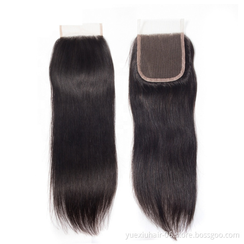 Straight Hair with 4x4 Frontal Closure free sample virgin brazilian Mink grade hair bundles full cuticle aligned hair